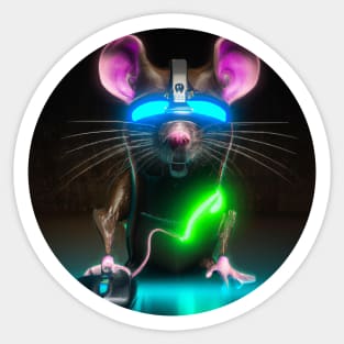 Cyberpunk mouse Sticker